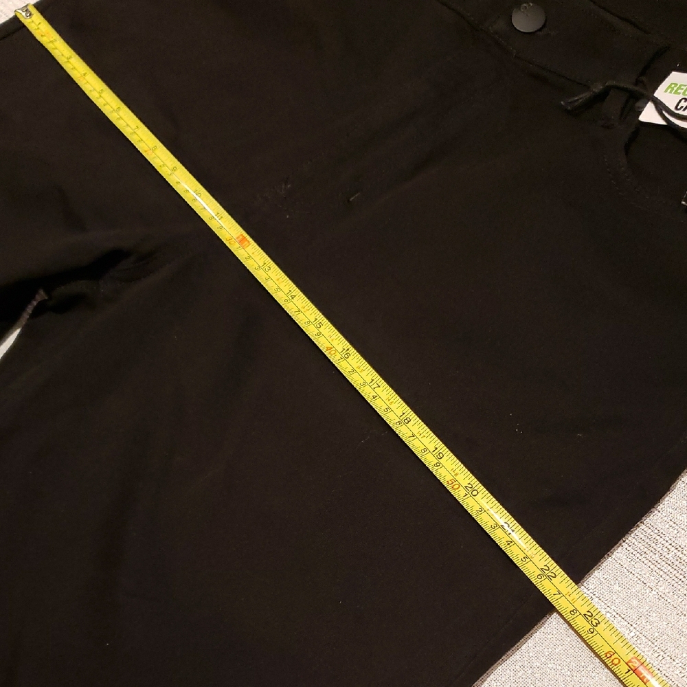 d. jeans NEW Black Lace-Up Hem Capri Pants Denim Bottoms NWT Women's 18 - Picture 15 of 15